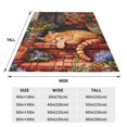 thumbnail image 3 of Pofeuu Sleeping Cat Flowers Print Ultra-Soft Micro Fleece Blanket,for Bed Or Sofa,All Season Throw Blankets Flannel Blanket-50"x40", 3 of 7