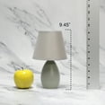 thumbnail image 6 of Nauru 9.45" Petite Ceramic Oblong Bedside Table Desk Lamp Two Pack Set With Matching Tapered Drum Fabric Shade, 6 of 7