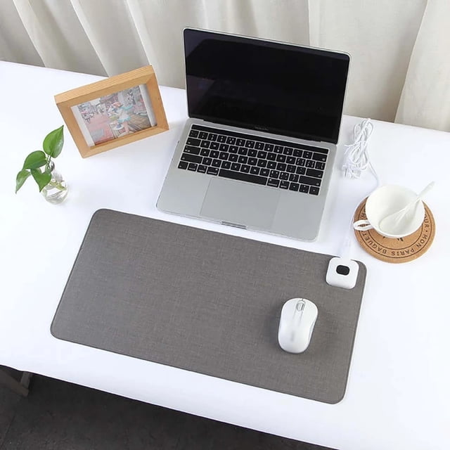 Winter Heated Mouse Pad 26x52cm PU Leather Heating Desk / Table Warm Mat Pad Han