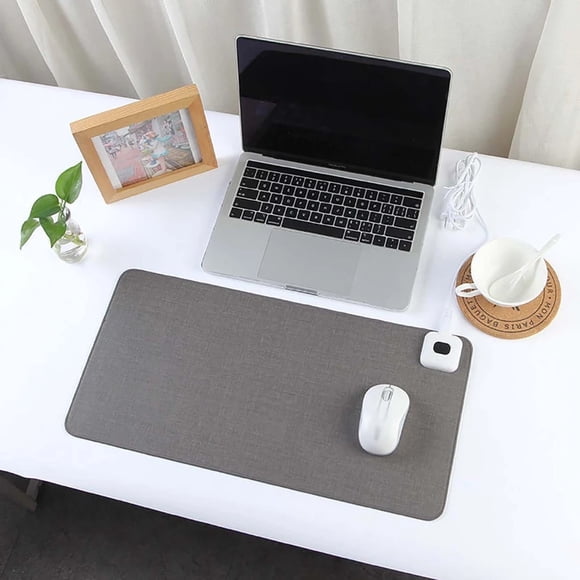 Winter Heated Mouse Pad 26x52cm PU Leather Heating Desk / Table Warm Mat Pad Han