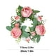 thumbnail image 3 of Fiudx Guirnalda Navideña con Velas Decorativas, Diseño de Mini Corona de Rosas, Arreglo Floral Artificial, Decoración para Puerta de Entrada o Boda, Ideal Como Regalo Navideño, Tamaño 20 X 20 Cm, 1 U, 3 of 6