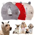 thumbnail image 5 of Fashion Winter Knitted Warm Dog Hat Rabbit Ear Design Puppy Caps Beanie BEIGE, 5 of 8