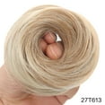 thumbnail image 1 of Peinado recogido tipo moño despeinado con cabello 100% natural, coleta, coletero, moño rizado natural, postizo con goma elástica para mujer., 1 of 1