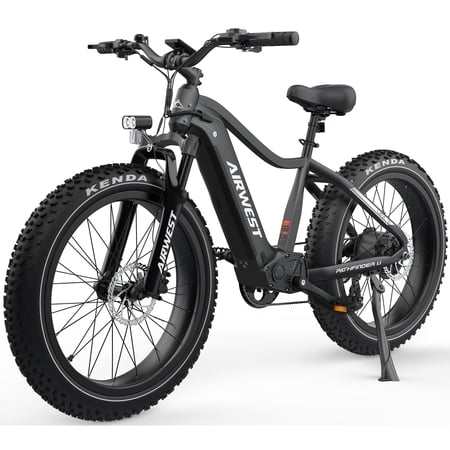 AIRWEST Electric Bike for Adults, UL 2849 Certified, 1000W BAFANG Motor EBike, 48V 15Ah LG Battery 26" x4.0 Fat Tire Electric Bicycle 28MPH 50Miles Mountain Electric Bike, Hydraulic Disc Brakes