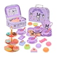 thumbnail image 3 of TISHITA Kids Pretend Tea Party Set (44Pcs) Tea Time Play with Carrying Case for Kids, 3 of 8