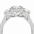 thumbnail image 3 of Viora Jewel 1.68 Ct Cushion Cut Three Stone Diamond Ring for Women's - Trilogy Engagement Ring - Lab-Created Simulated Diamond - 14K White Gold Plated - Ideal Proposal or Wedding Ring for Women's, 3 of 6