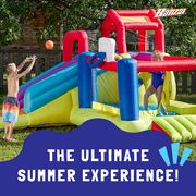 Banzai Outdoor Bounce House with Slide, Climbing Wall & 2 Sports Activities