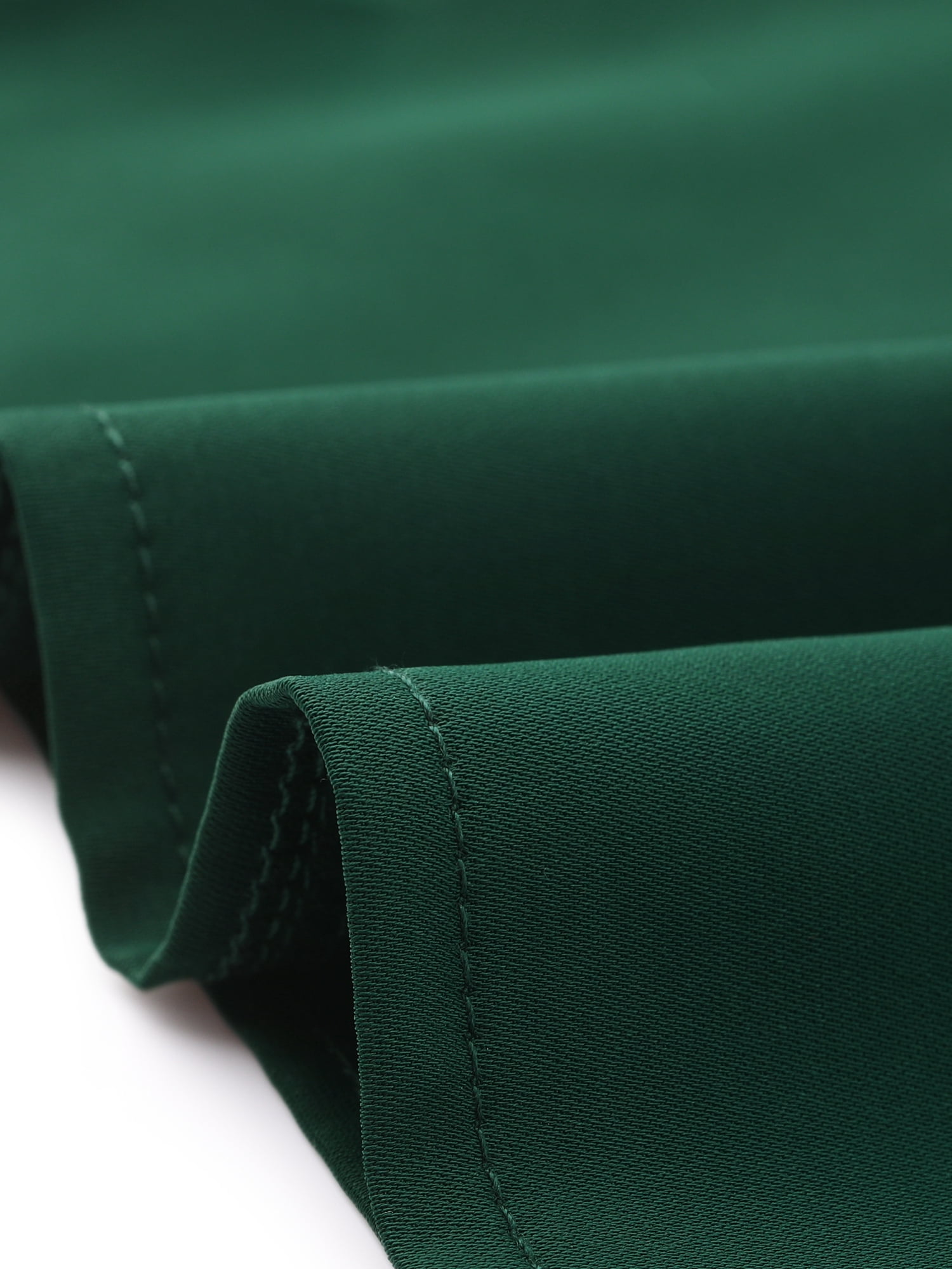 DARING DIVA Round Neck Keyhole Pleated Shirred Work Top M Dark Green