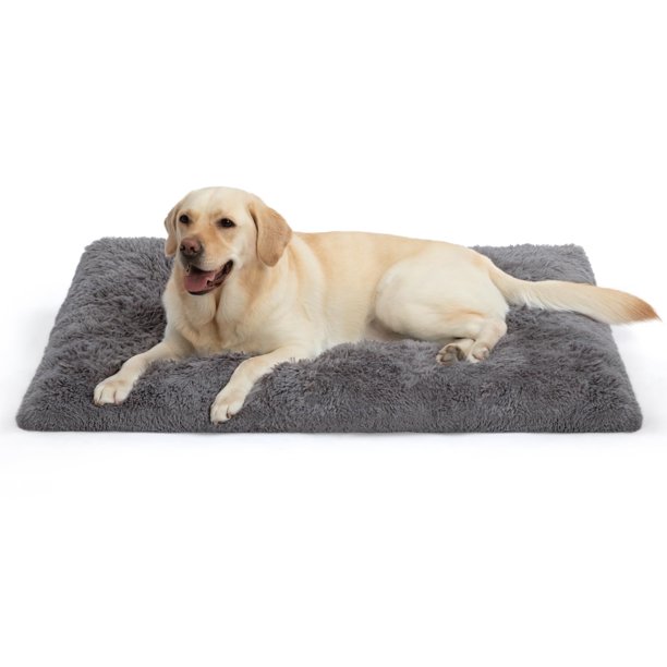 Wayimpress Xl Cama Para Perro, Alfombrilla Para Jaulas, Cama Lavable Para Perros De Tamaño Extra Grande, Suave Almohadilla Para Perrera, Cama Antideslizante Para Mascotas, 42 X 27 Pulgadas, Gris Oscur