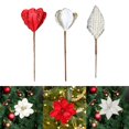 thumbnail image 1 of 3 Piezas de Decoraciones de Flores Simuladas con para de Navidad Macarena Guirnalda de flores, 1 of 8