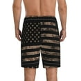 thumbnail image 3 of Daiia American Flag with Desert Camouflage Mens Woven Stretch Pajama Short,Short Pajama Pants-4X-Large, 3 of 9