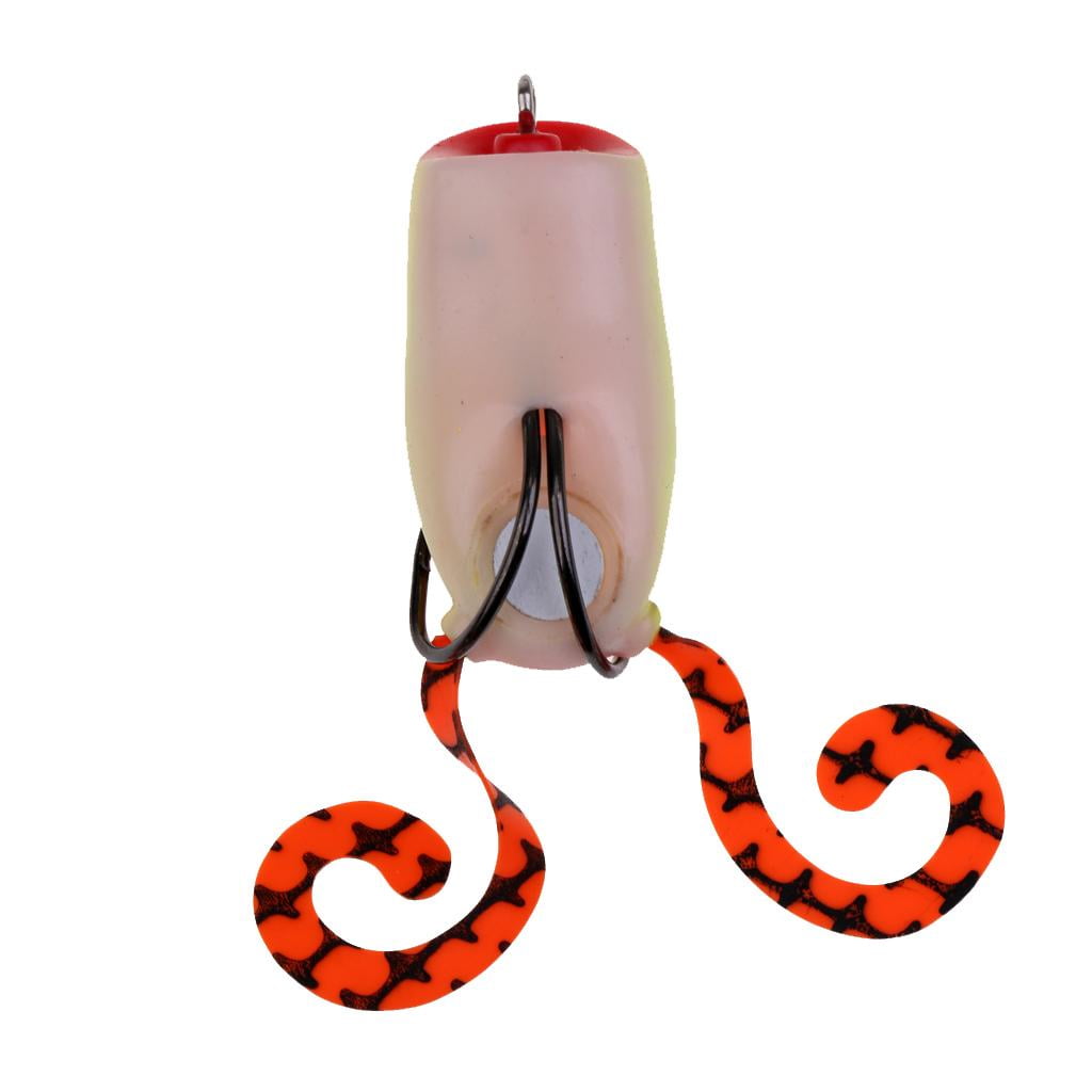 simhoa 6xFrog Lure Fishing Lures Crankbait Hooks Bass Baits Tackle Red