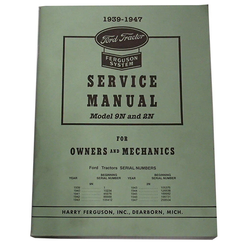 One Service Manual Fits Ford 1939-47 9N/2N