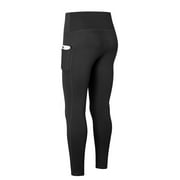 Ayolanni Athletic Leggings for Women Ladies High Waist Sports Pants Yoga Fitness Skin-Friendly Nude Double-Sided Hip-Lifting Sports Trousers