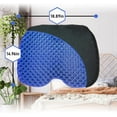 thumbnail image 3 of Large contour honeycomb cooling gel seat cushion, blue gel seat cushion—long hours sitting use, relieves tailbone and sciatic nerve pain, non-slip washable cover—18.89x14.96 inches, 3 of 4