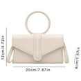 thumbnail image 3 of Women Handbag 2023 Messenger Bag Fashion Candy Color Clutch Purse (Orange), 3 of 9