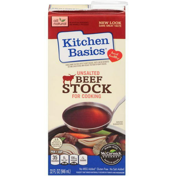 Kitchen basics beef unsalted stock, 32 oz (pack of 12) - Walmart.com