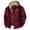 Hot Pink, variant on Men's Winter Jacket with 3D Print, Flag & Patch Design Hooded Coat, Brown Lined Casual Puffer, Street Style Insulated Cotton Jacket, Warm Fashion Outerwear for Young Men,