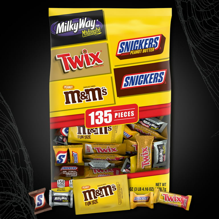 Mars Twix, Snickers, & M&M's Halloween Fun Size Crunchy & Crispy Lovers  Variety Candy Bar Pack, 70.07 Oz. – BrickSeek