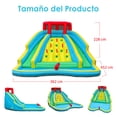 thumbnail image 3 of Costway Parque de Agua Inflable con 2 Toboganes Piscina de Chapoteo y Pared de Escalada para Niños 452 x 362 x 228 cm, 3 of 10