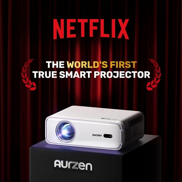 Aurzen EAZZE D1 Smart Projector with WiFi and Bluetooth, Netflix