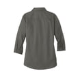 thumbnail image 6 of Port Authority L665 Ladies 3/4 Sleeve SuperPro Twill Shirt, Sterling Grey, S, 6 of 6