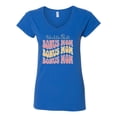 thumbnail image 2 of Wild Bobby, World's Best Bonus Mom Mother's Day Women’s Standard V-Neck Tee, Royal, Large, 2 of 6