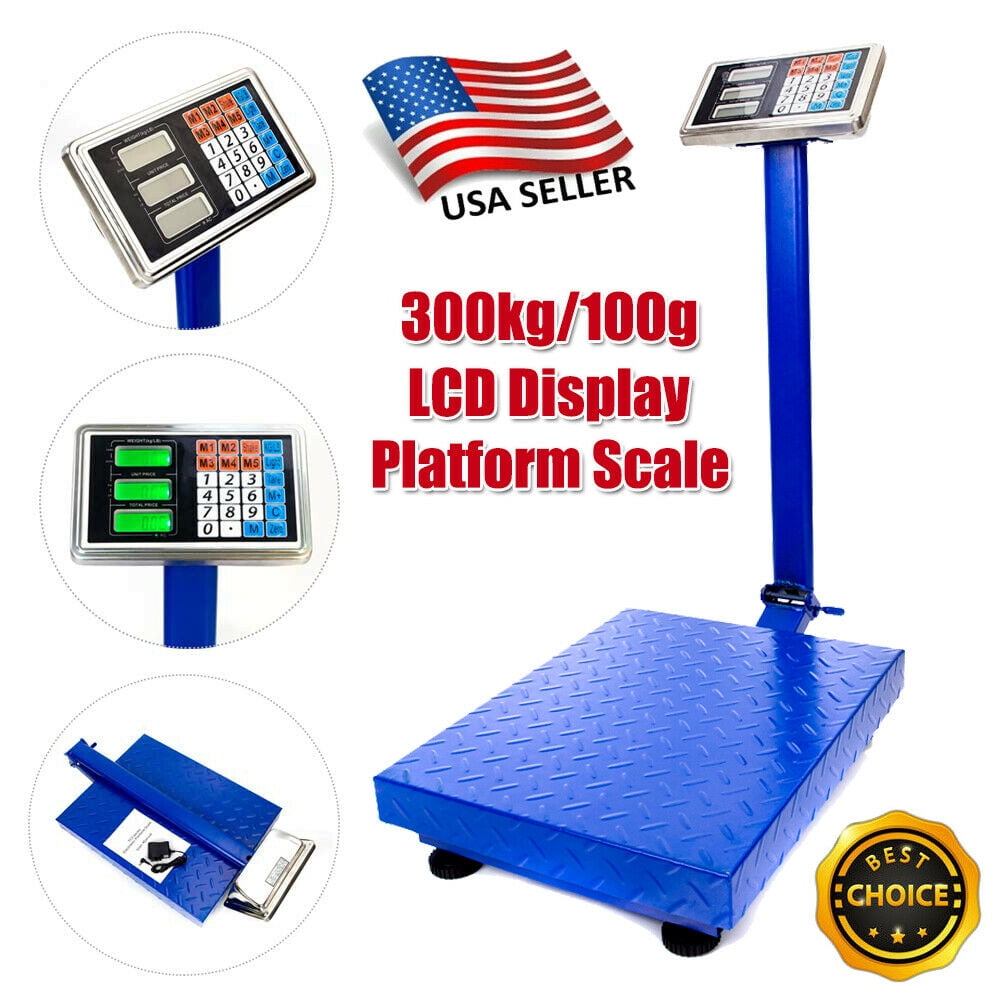 Heavy Duty Digital Industrial Platform Postal Parcel Scales Weighing 660LB 300KG 