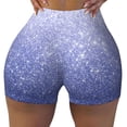 thumbnail image 2 of Vsdgher Glittering Blue Purple Workout Shorts for Women Seamless Soft Smooth Gym Yoga Scrunch Active Exercise Fitness Shorts-Small, 2 of 8