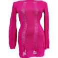 thumbnail image 4 of Femmes Sexy Crochet Tricot Creux sur la Robe à Manches Longues Backless Slim Fit Parti Club Nuit sur Mini Robe Cover Ups, 4 of 5