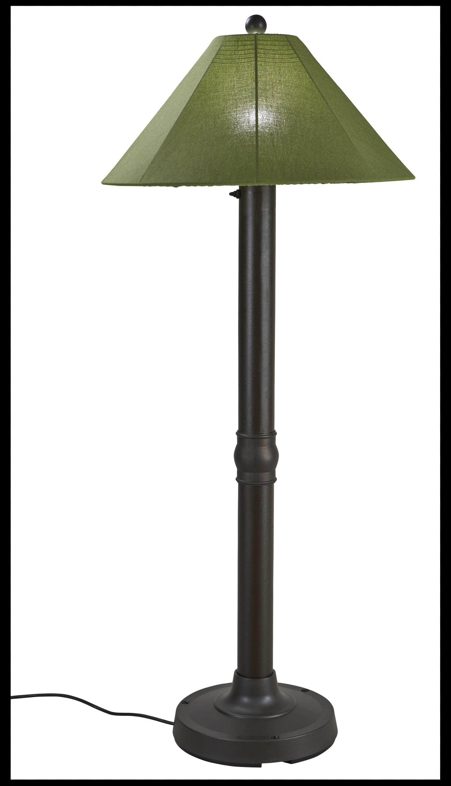 Canvas Linen Lamp Finish Bronze Catalina Outdoor Floor Lamp with Attached Tray Table and Sunbrella Shade Shade Color