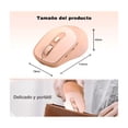 thumbnail image 3 of Mouse Inalámbrico Silencioso Ergonómico Mouse Bluetooth/2.4g Rosa pálido, 3 of 5