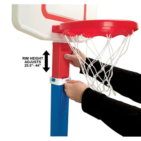 Play Day Adjustable Basketball Goal with Built-In Ball Storage and Easy Assembly missing basket ball