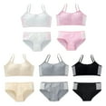 thumbnail image 2 of Uccdo Girls Matching Training Bra Panties Set Seamless Sports Bralette Underwear Set, 3 Pack, 2 of 3