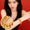 thumbnail image 6 of Rvusndi Bracelets for Women Adult Gold Bracelets Flat Sideways Bracelet Jewelry with Exquisite Style Birthday Gifts, 6 of 6