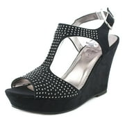 Angle View: Rampage Cami Women Open Toe Canvas Wedge Heel