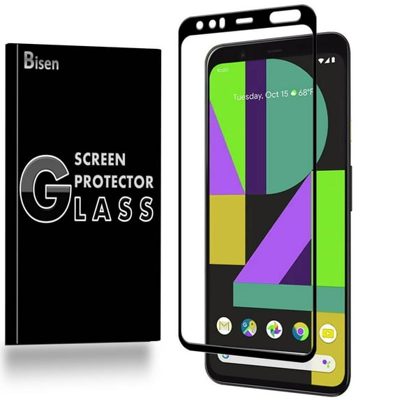 Fit For Google Pixel 4 XL [BISEN] FULL COVER Tempered Glass Screen Protector, Anti-Scratch, Anti-Shock, Shatterproof, Bubble Free