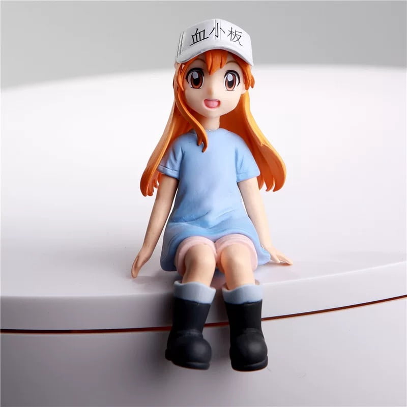 Newly Platelet Figure White Hat Platelet Figurine Anime Character Collection Decor Statue Model Desktop Decoration Ornament Gifts (c)