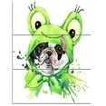 thumbnail image 1 of Design Art French Bulldog Illustration Canvas Print, 1 of 1