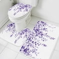 thumbnail image 3 of Purple Eucalyptus Bath Mat 3 Piece Bathroom Rug Set, Botanical Plant Rustic Branch Floral Non Slip Bath Rug Contour Mat and Toilet Lid Cover, Absorbent Shower Mats Soft Bath Rugs and Mats Sets, 3 of 8
