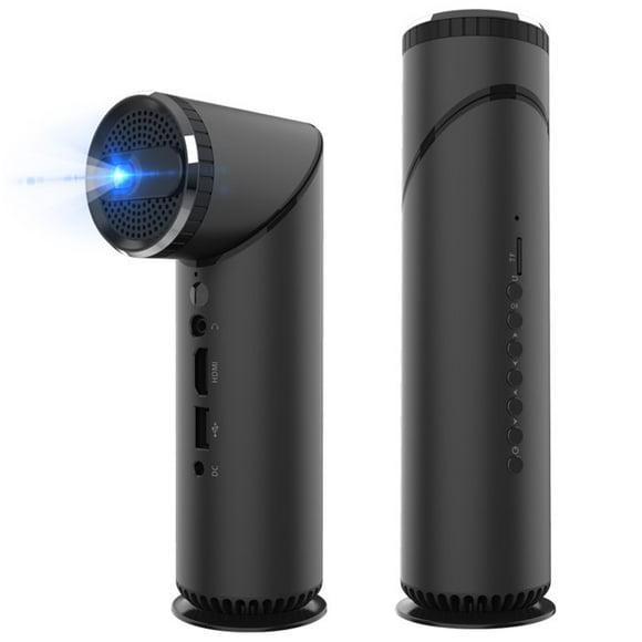 EZee Life Portable DLP Projector, Bluetooth Connectivity, USB/WiFi with 90° Rotate, Wall and Ceiling Projector - Movie Projector - Black Colour