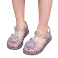 thumbnail image 2 of Xfvqtps Girls Sparkling Jelly Shoes Beach Sandals Closed Toe Summer Waterproof Princess Fisherman Gladiator Shoes, 2 of 7