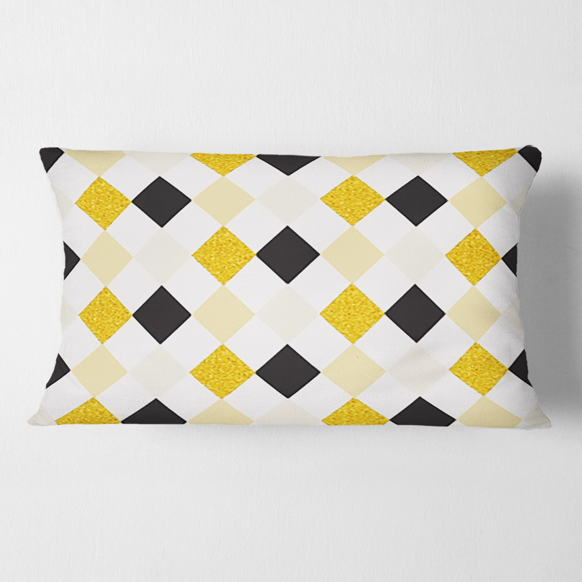 Designart Gold Chic Design II' Mid-Century Modern Throw Pillow - 12x20