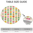 thumbnail image 6 of Pioneer Flower Floral Print Pattern Round Fitted Tablecloth with Elastic Edge,Dining Table Cover Waterproof,Outdoor Round Tablecloth for Camping,Dining,Indoor and Outdoor, 6 of 7