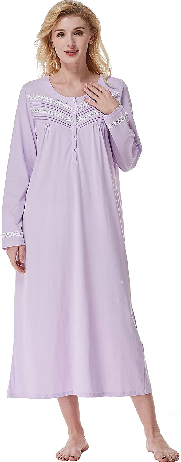 Nightgowns for Women, 100% Cotton Soft 