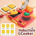 thumbnail image 2 of Cooking Toy 2 en 1 con placa de inducción y máquina para hacer gofres con luces, 2 of 5