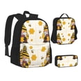 thumbnail image 2 of Naloa Beekeeper Gnome Holding A Glass Print Large Capacity Backpack Lunch Bag Pencil Case Combination 3 Piece Set for Student, 2 of 8