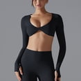 thumbnail image 5 of Neewe Seamless Long Sleeve Shirts for Women Waist Length - Workout Athletic Running Gym Yoga Tops Crewneck Breathable, 5 of 9