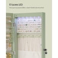 thumbnail image 5 of SONGMICS Espejo Joyero LED, 120 cm de Alto con Cerradura, Armario Joyero de Pared o Montado en la Puerta, 10 x 37 x 120 cm, Verde Laurel, 5 of 5