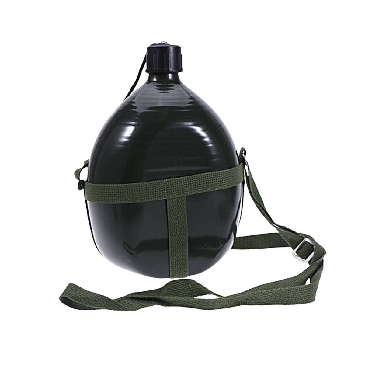 2.5L Capacity Military Canteen Kettle with Shoulder Strap (Green